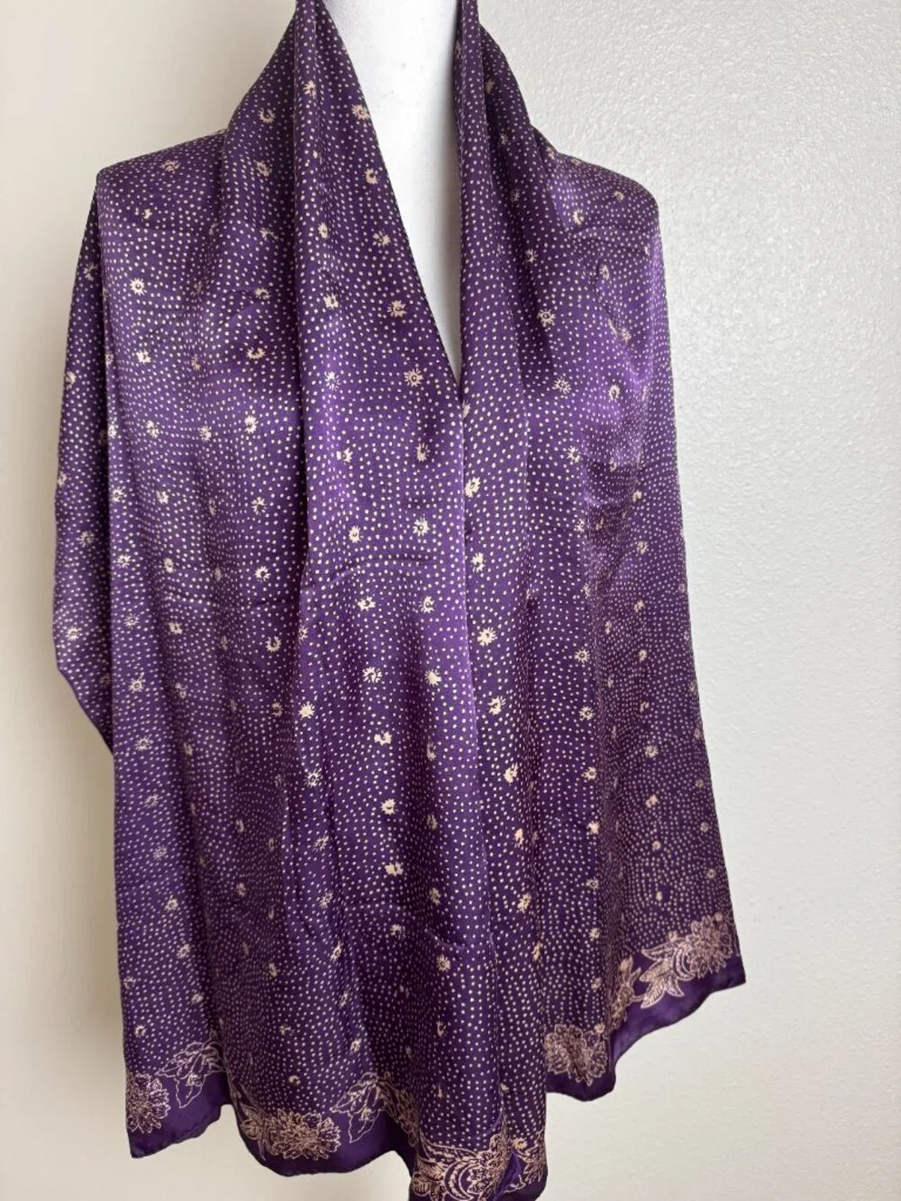 Purple Silk Scarf Wrap  22
